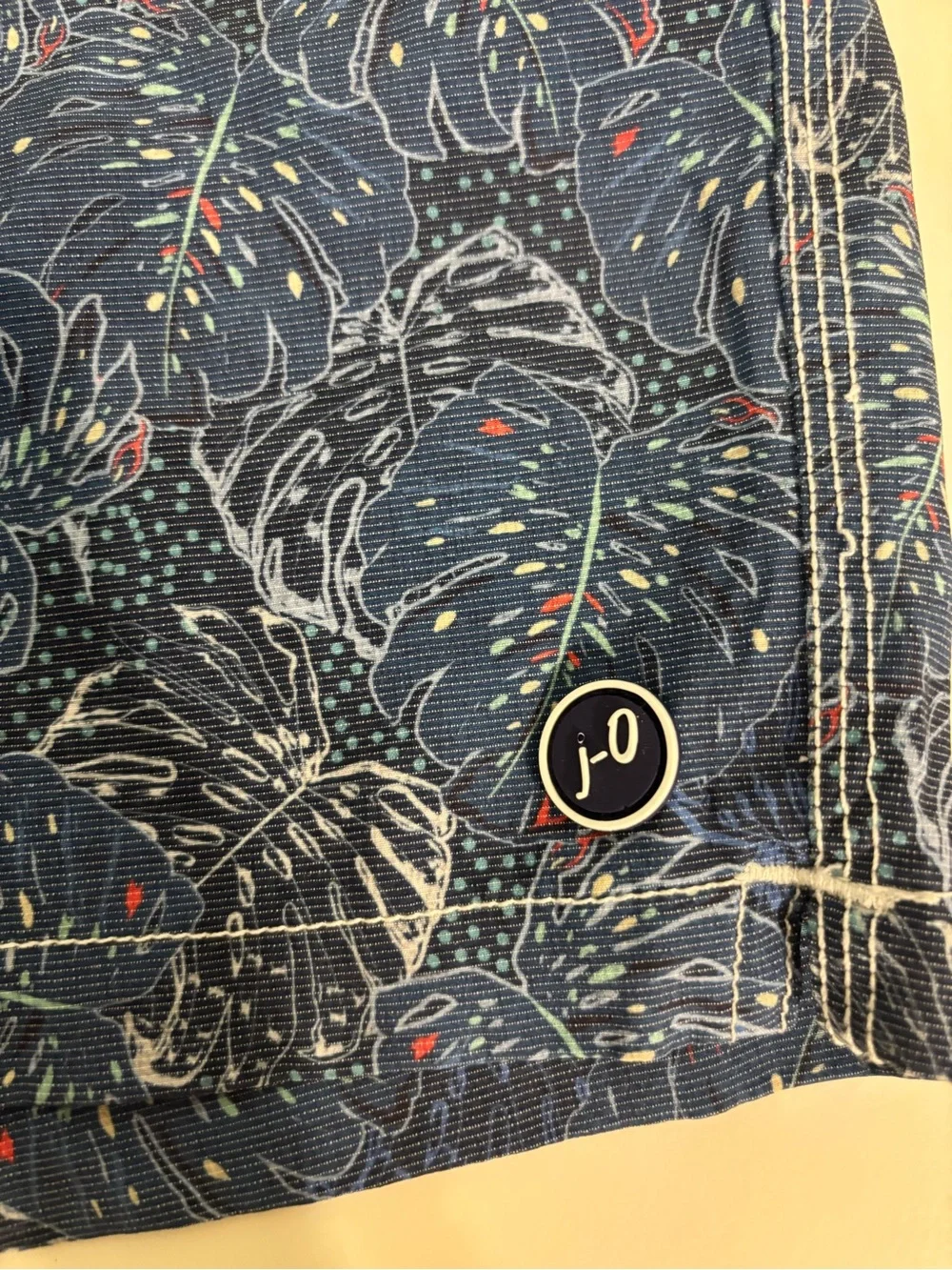 johnnie-O Boys Size 14 Swim Trunks Blue Tropical Print Board Shorts